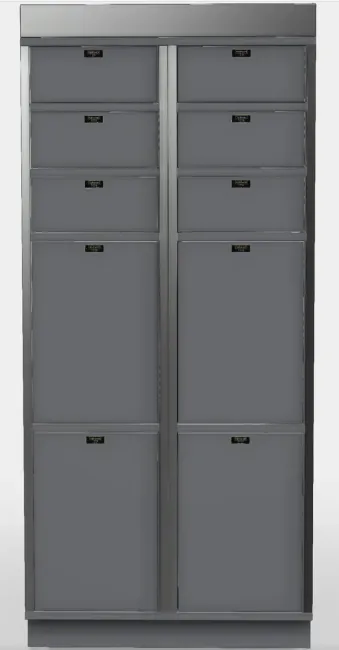 Configure with any of the standard sizes of door for whatever you are storing.